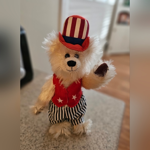 2000 Ty The Attic Treasures Collection Uncle Sam Patriotic Bear Collectible - Picture 3 of 6
